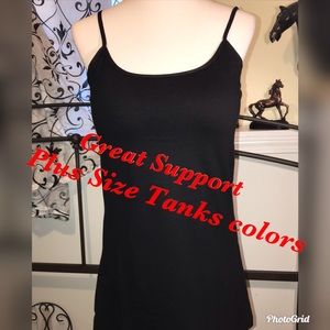 5 4 $25 NEW SUPPORT PLUS SIZE TANK TOPSBLACK&RED